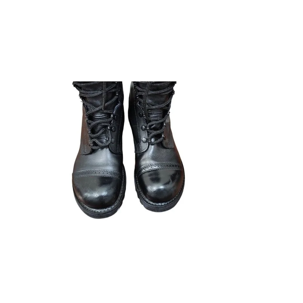Nice Carolina Jump Boots Black Leather Made In Usa Sz 8 Paratrooper